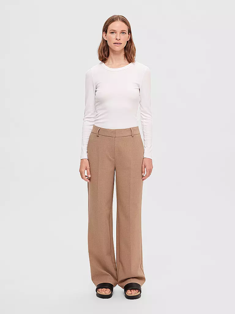 SELECTED FEMME Langarmshirt SLFDIANNA  weiss