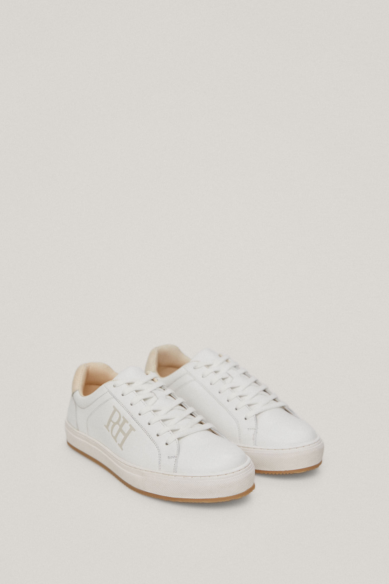 Zapatila piel piso goma - Blanco
