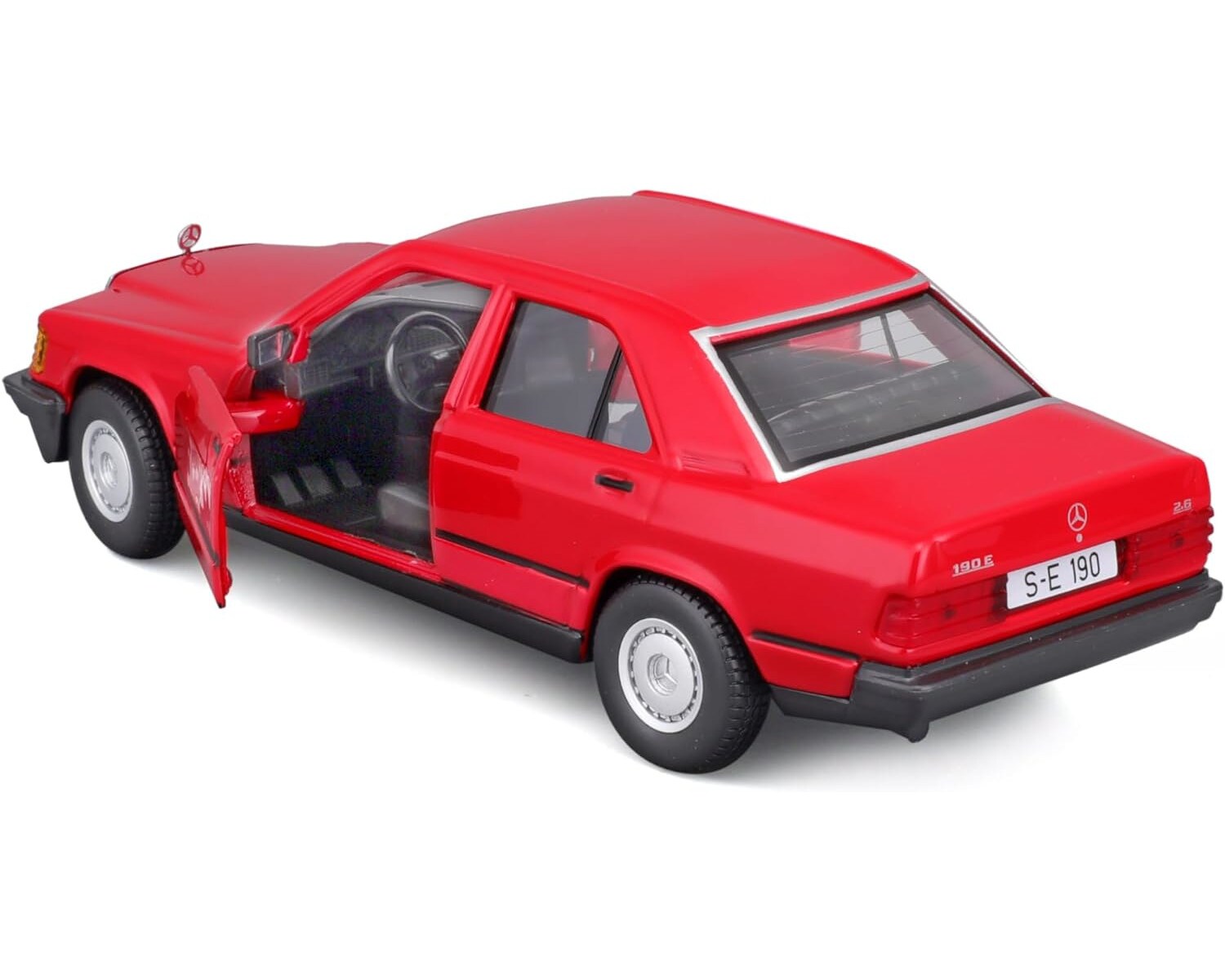 Bburago 18-21103 - Modellauto - Mercedes 190E ´87 (rot, Maßstab 1:24) Modell Auto