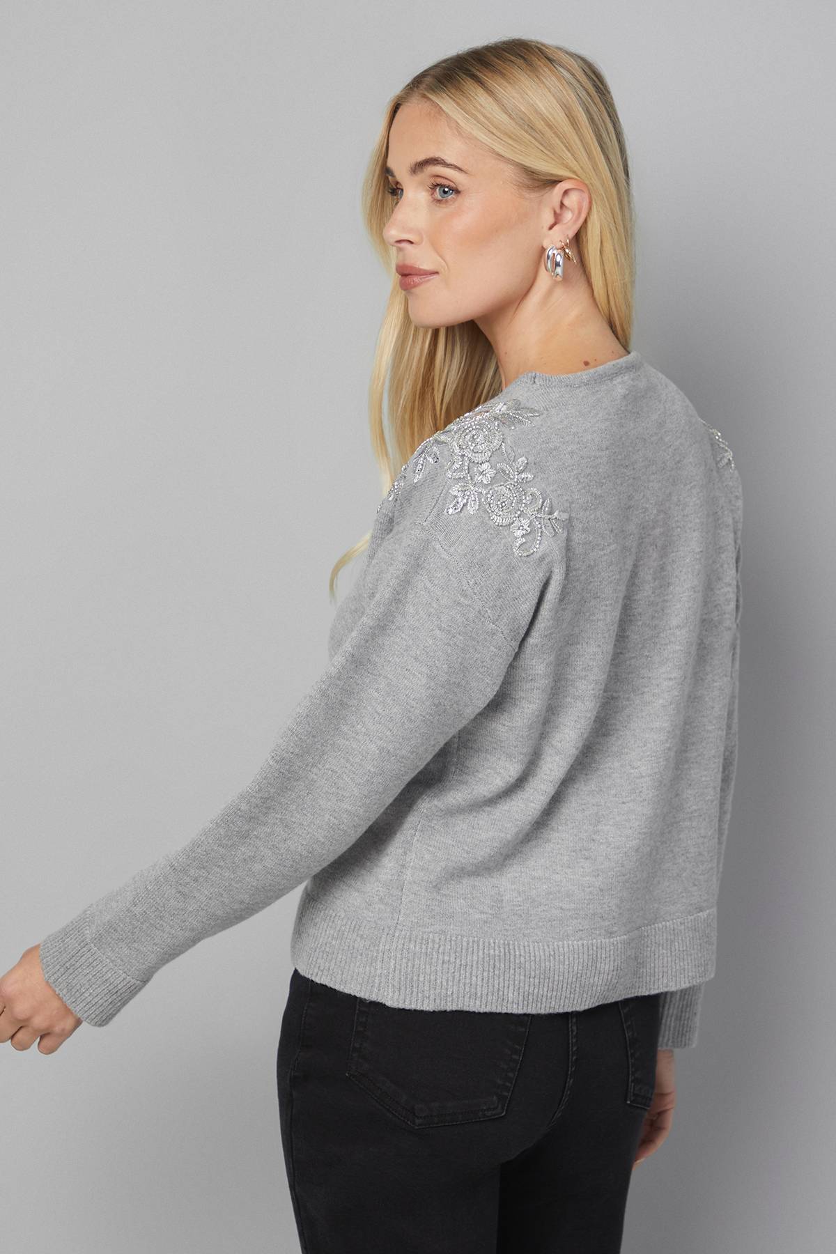 Wallis synthétiquell Col V Orné Petite Taille