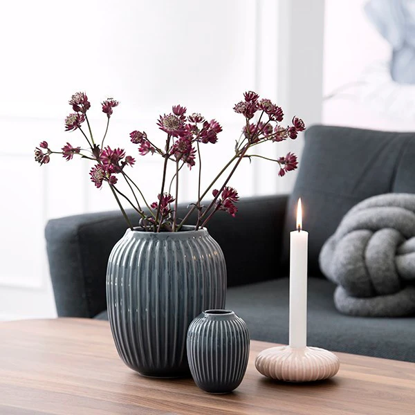 Kähler  Hammershøi vase, grå - H:20 cm.