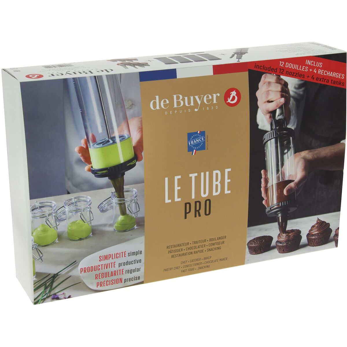 Le Tube Pro kakesprøyte sett