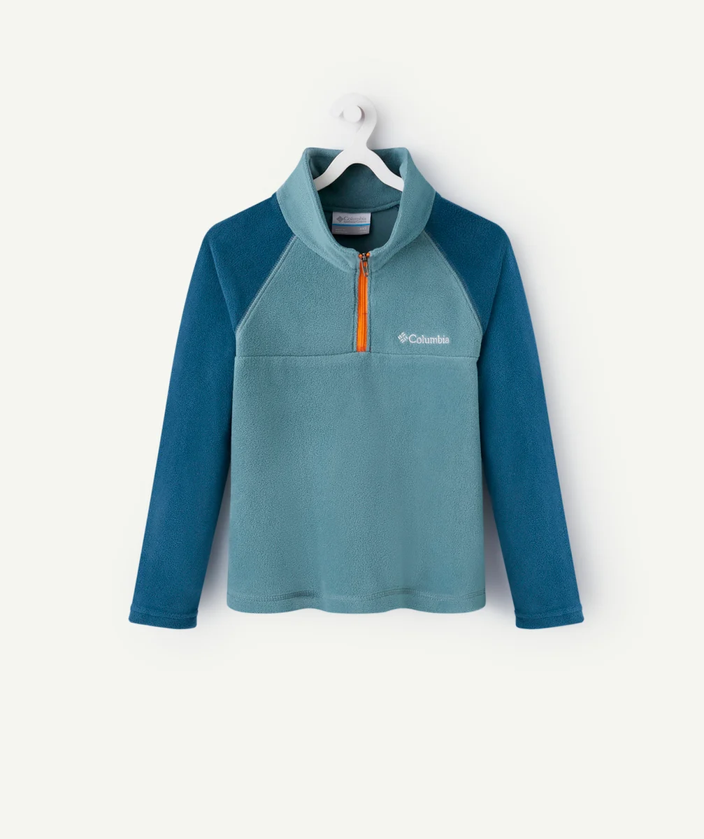 COLUMBIAPULL EN POLAIRE GARÇON AVEC DEMI-ZIP GLACIAL VERT CANARD