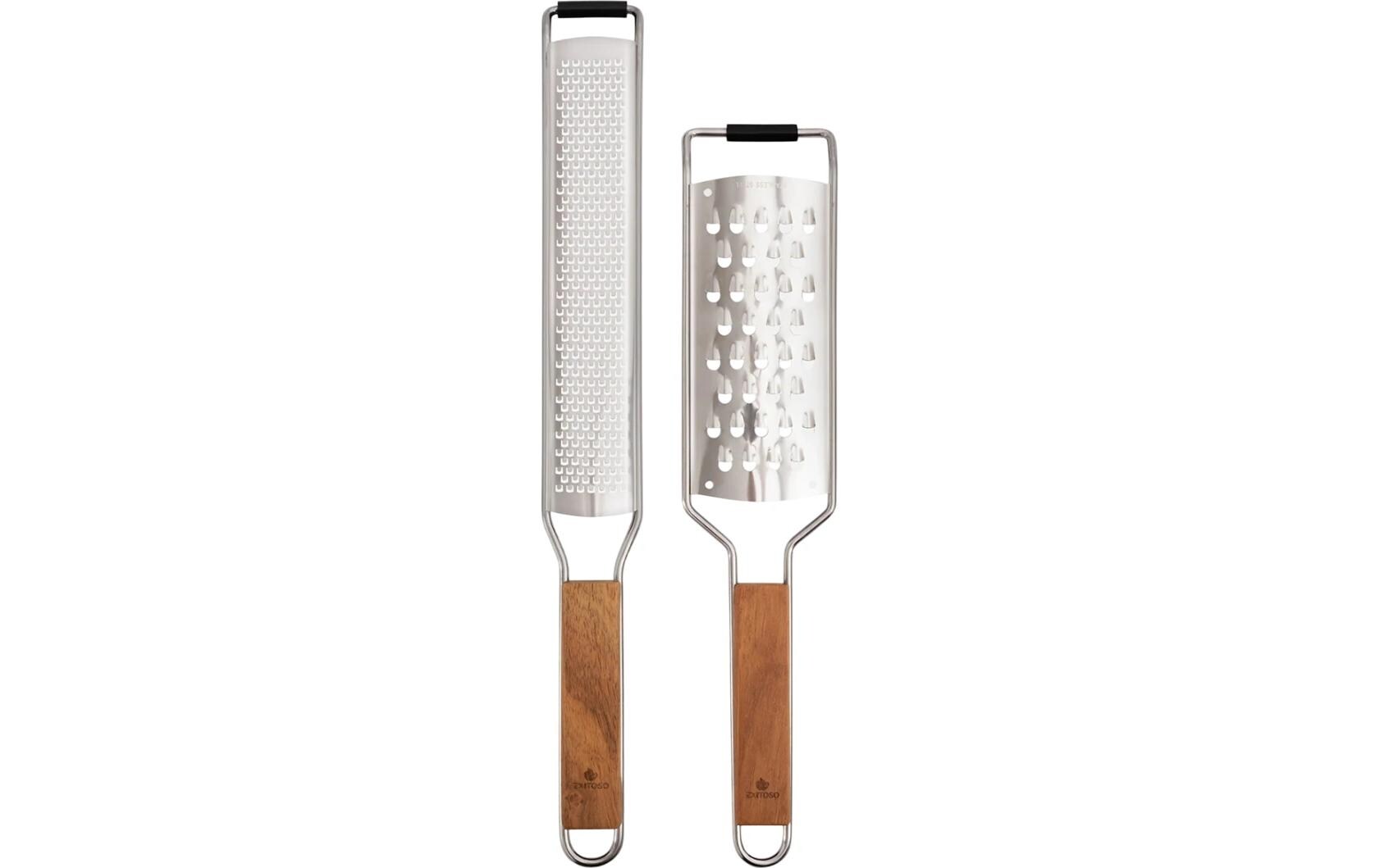 Küchenreibe mit Holzgriff BraunZesterreibe 2er Set