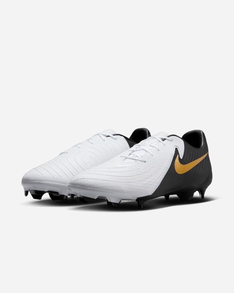 Chaussures de football Nike Phantom GX Academy FG/MG Blanc & Noir pour homme