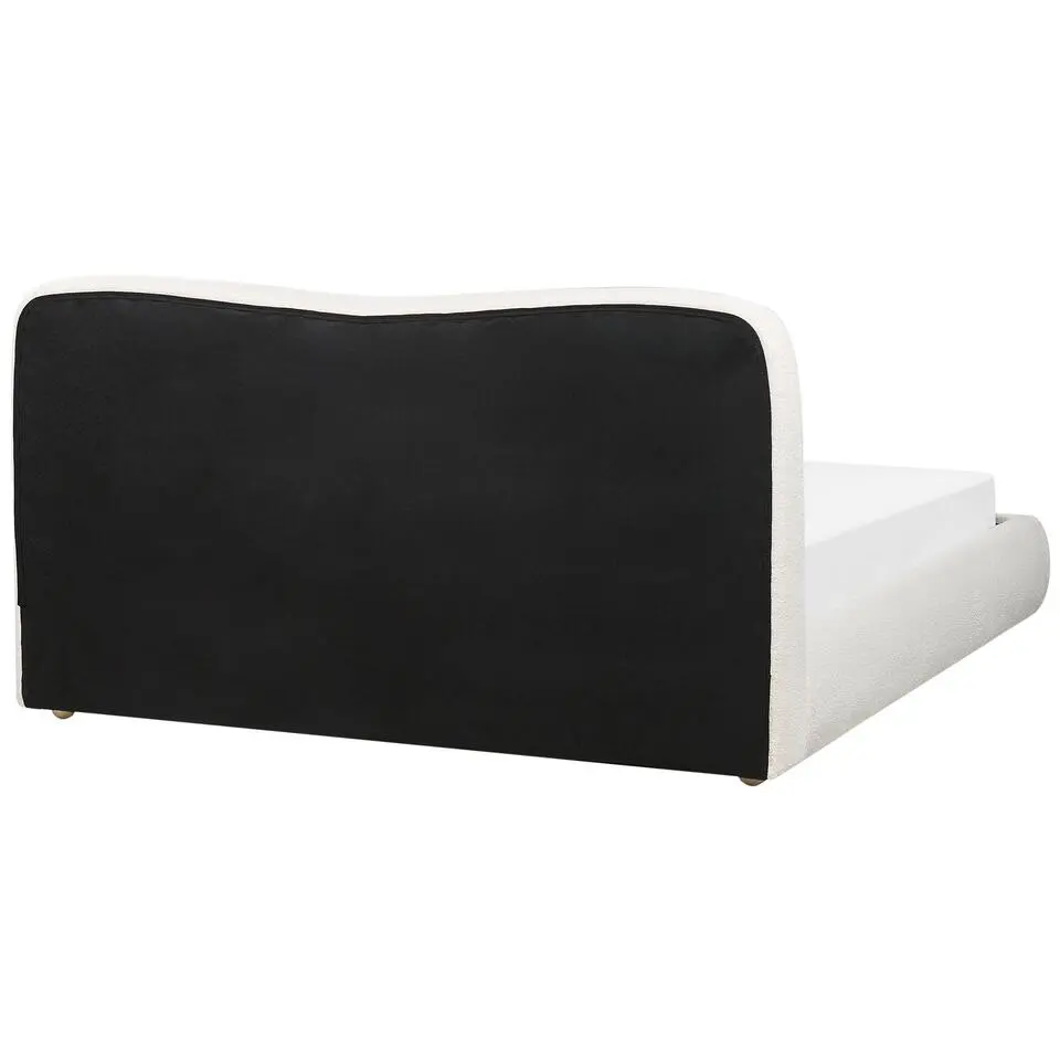 BLAGNAC - Bed met opbergruimte - Wit - 160 x 200 cm - Bouclé
