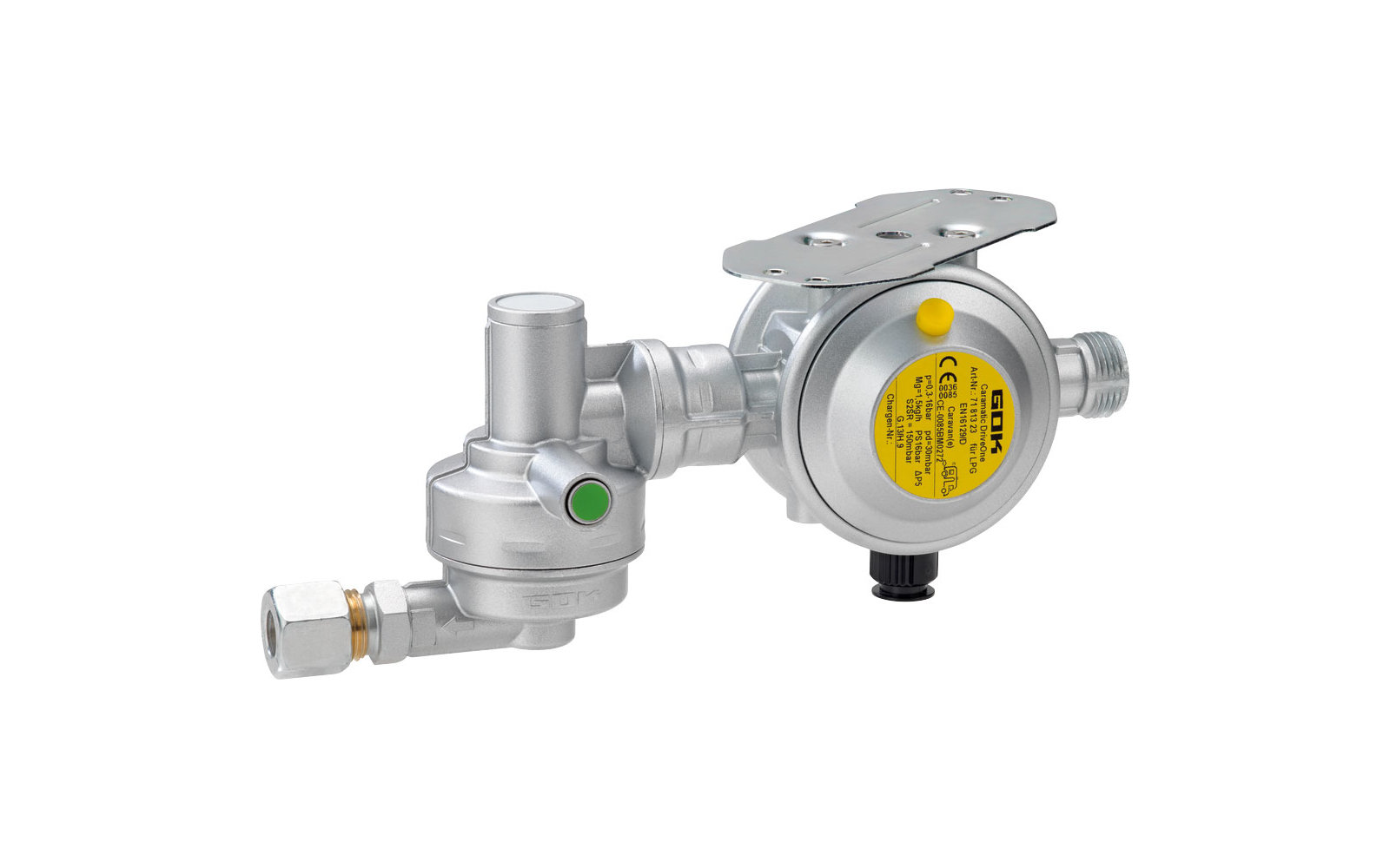 GOK Caramatic DriveOne Sicherheits-Gasdruckregler Horizontal 30 mbar