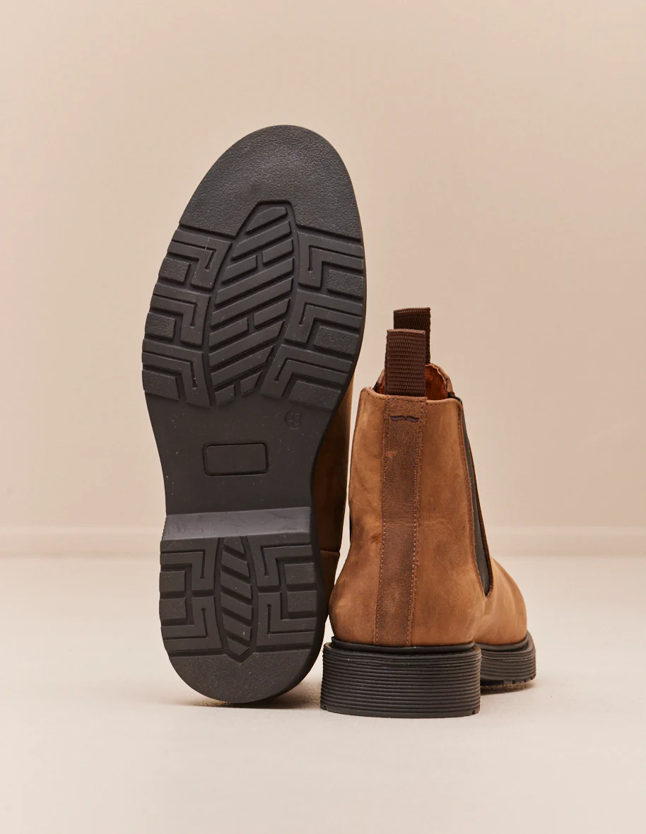 Bottines Axel - Cuir cire d'abeille brun