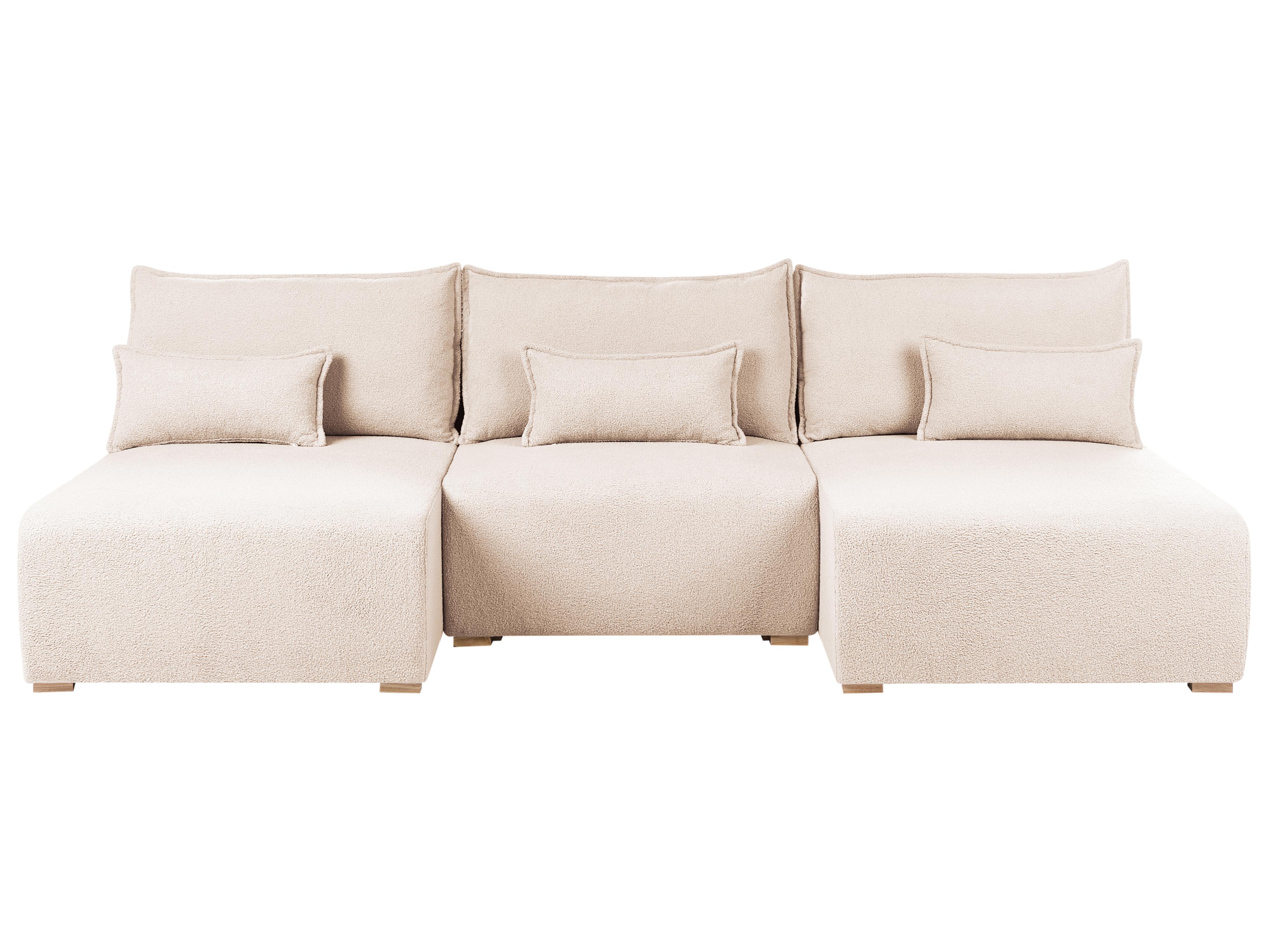 Modulaire U-vormige bank NERBO Bouclé Beige