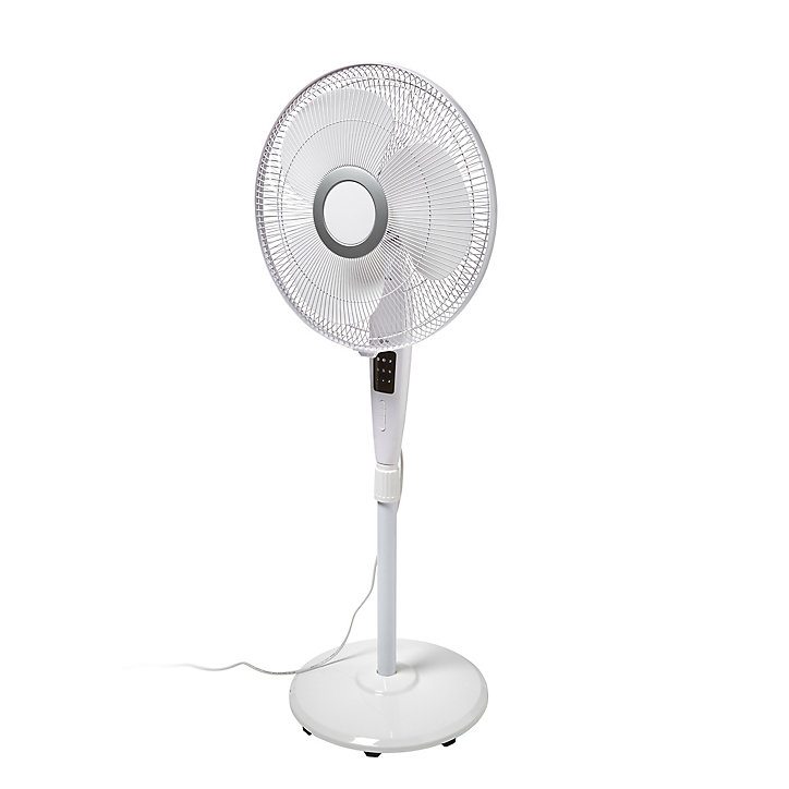 Ventilateur sur pied FS40-11NR-2 oscillation à 80° hauteur réglable 5 fonctions 3 vitesses blanc
