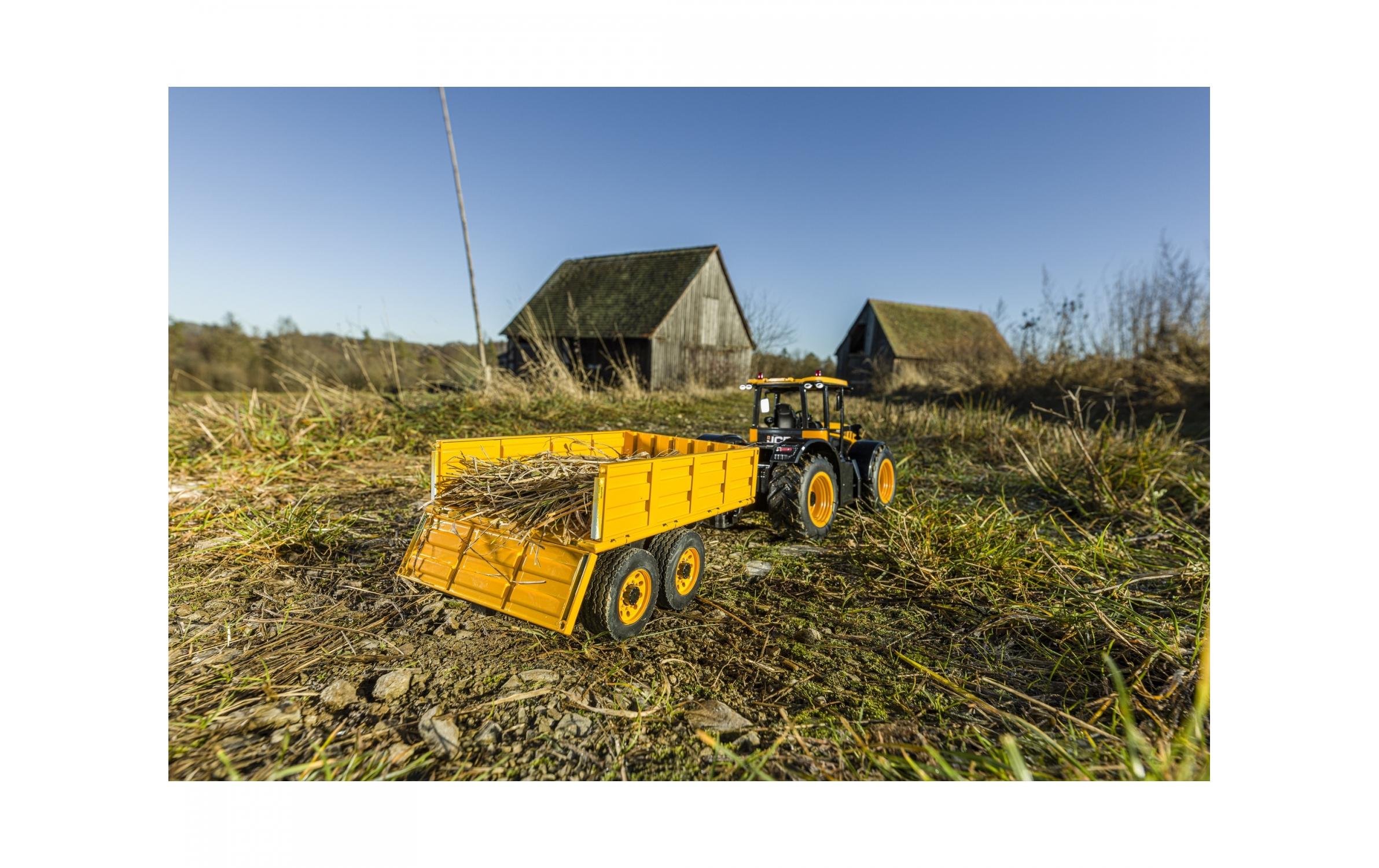 Traktor JCB Fastrac mit Anhänger RTR, 1:16Ferngesteuerter Traktor mit Licht und Sound