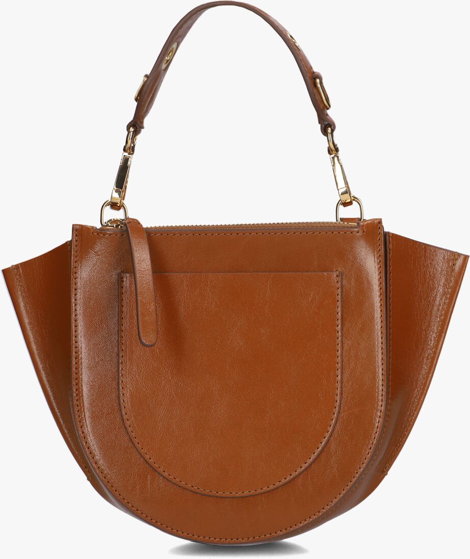 cognac wandler schoudertas hortensia bag mini eyelets