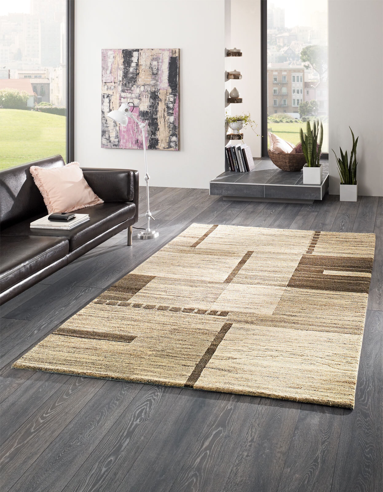 LUXOR living Nepalteppich PUNTUR 200 x 300 cm beige/braun