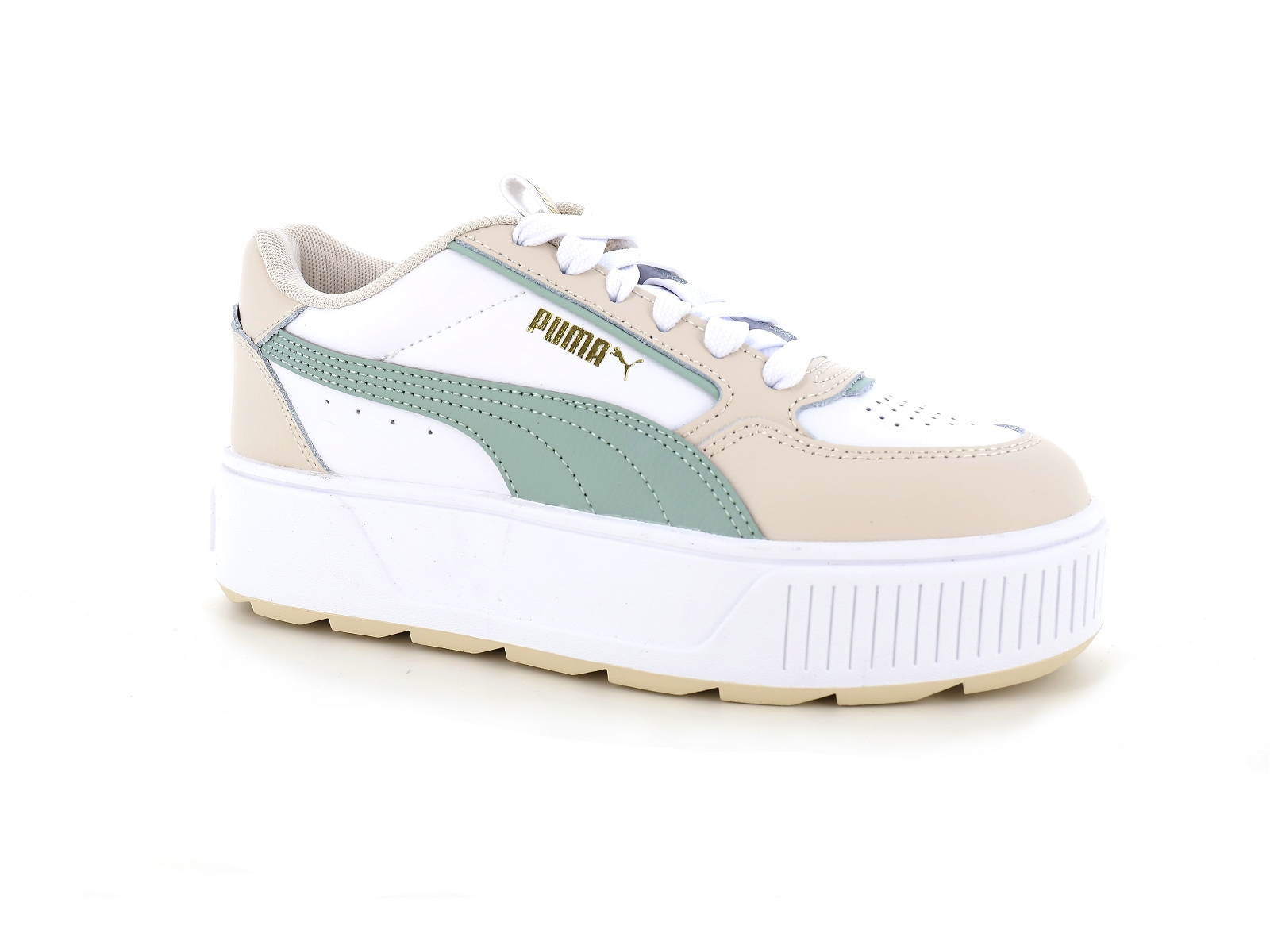 Puma-387212 Synthétique Blanc Vert