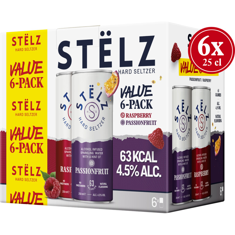 Stëlz Raspberry and passion 6-pack
