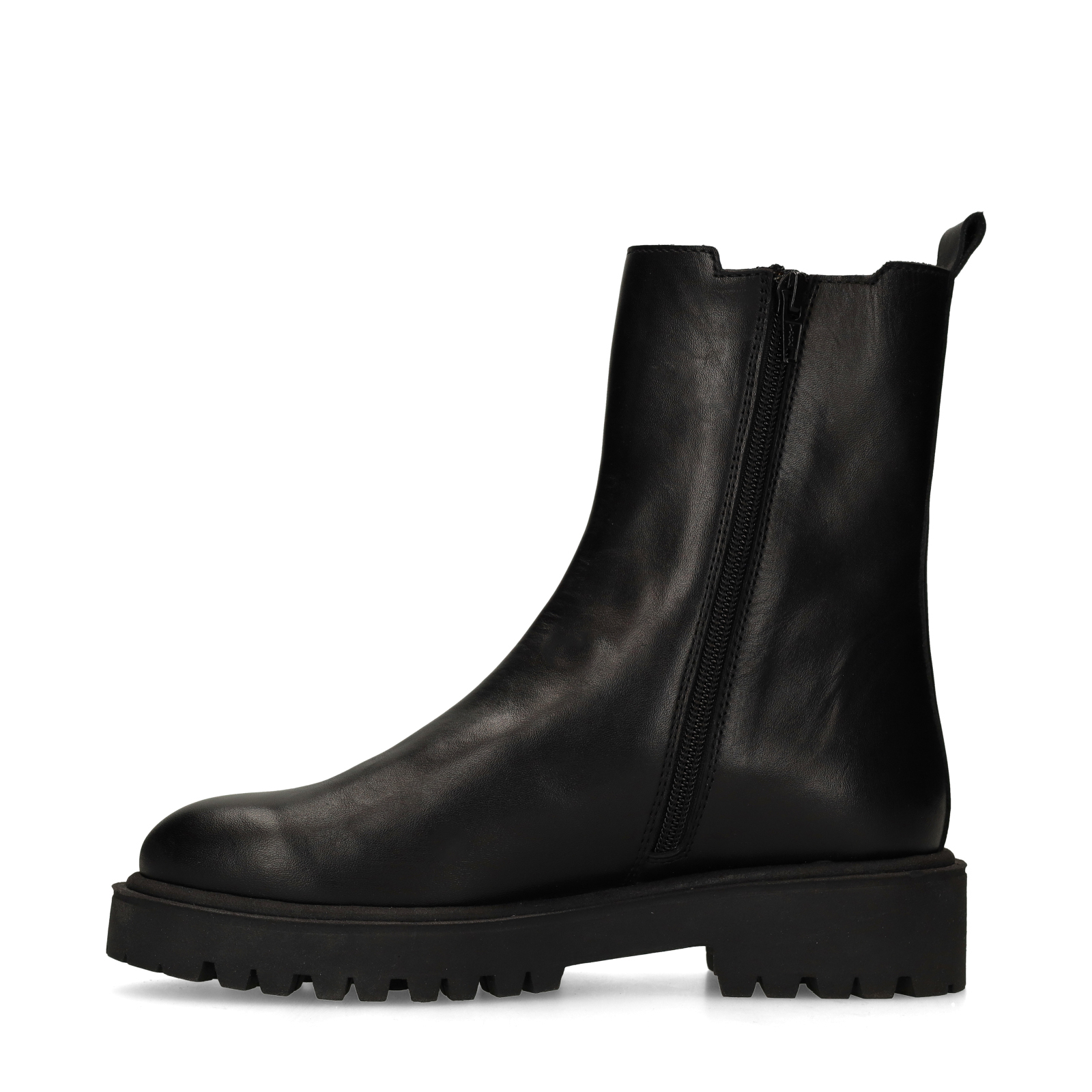 Zwarte leren chelsea boots