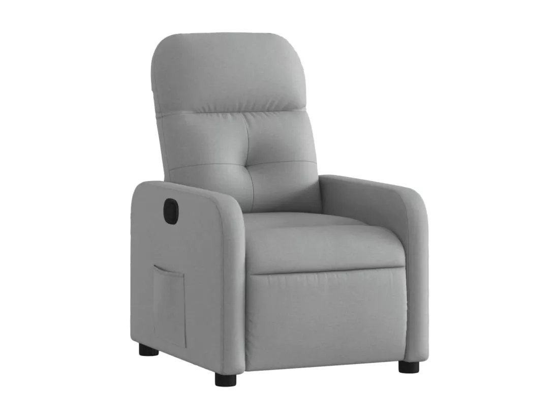 Fauteuil inclinable Gris clair Tissu