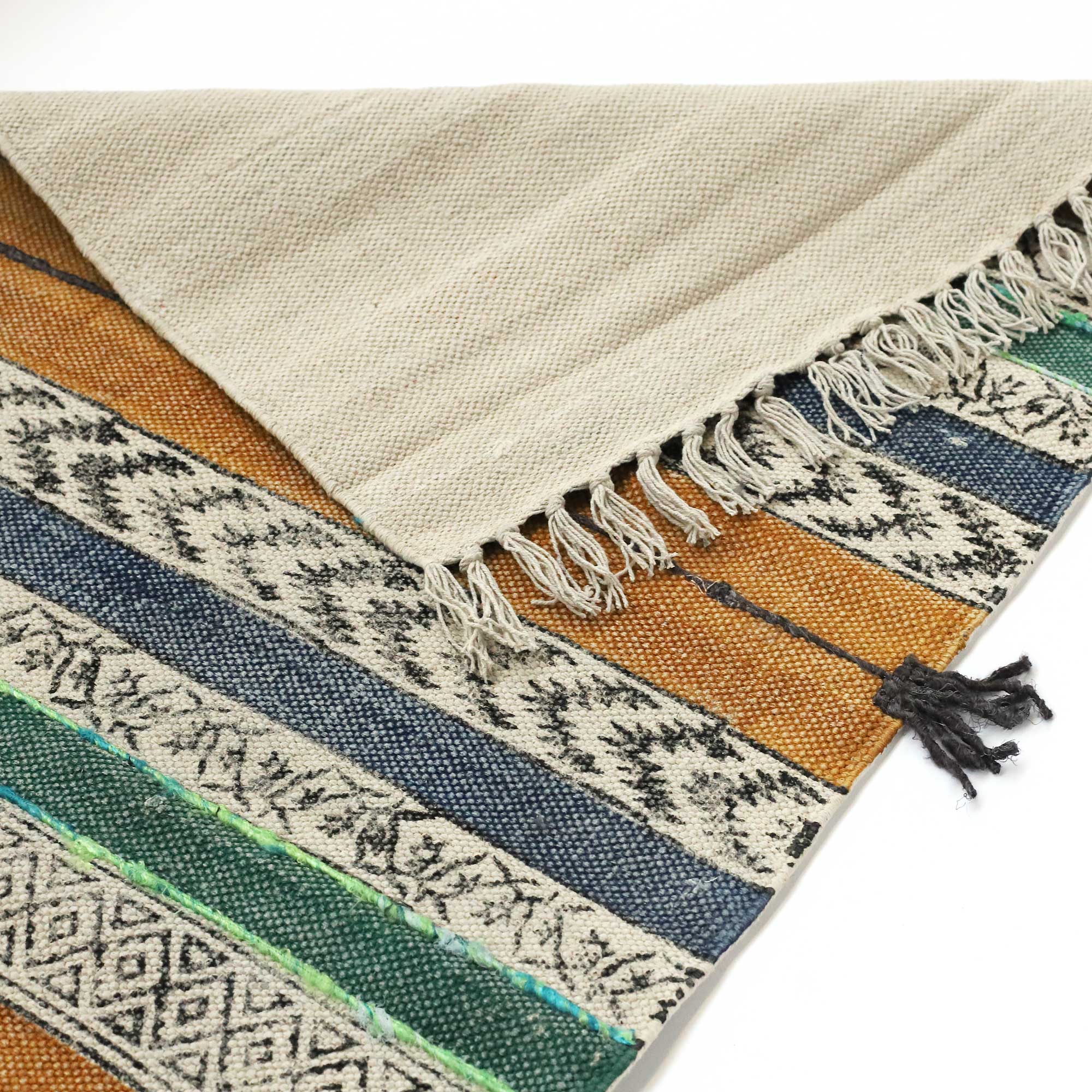 Mini-Rug 'Ayush', handbedruckt, B 90 cm, L 60 cm von fischer's lagerhaus