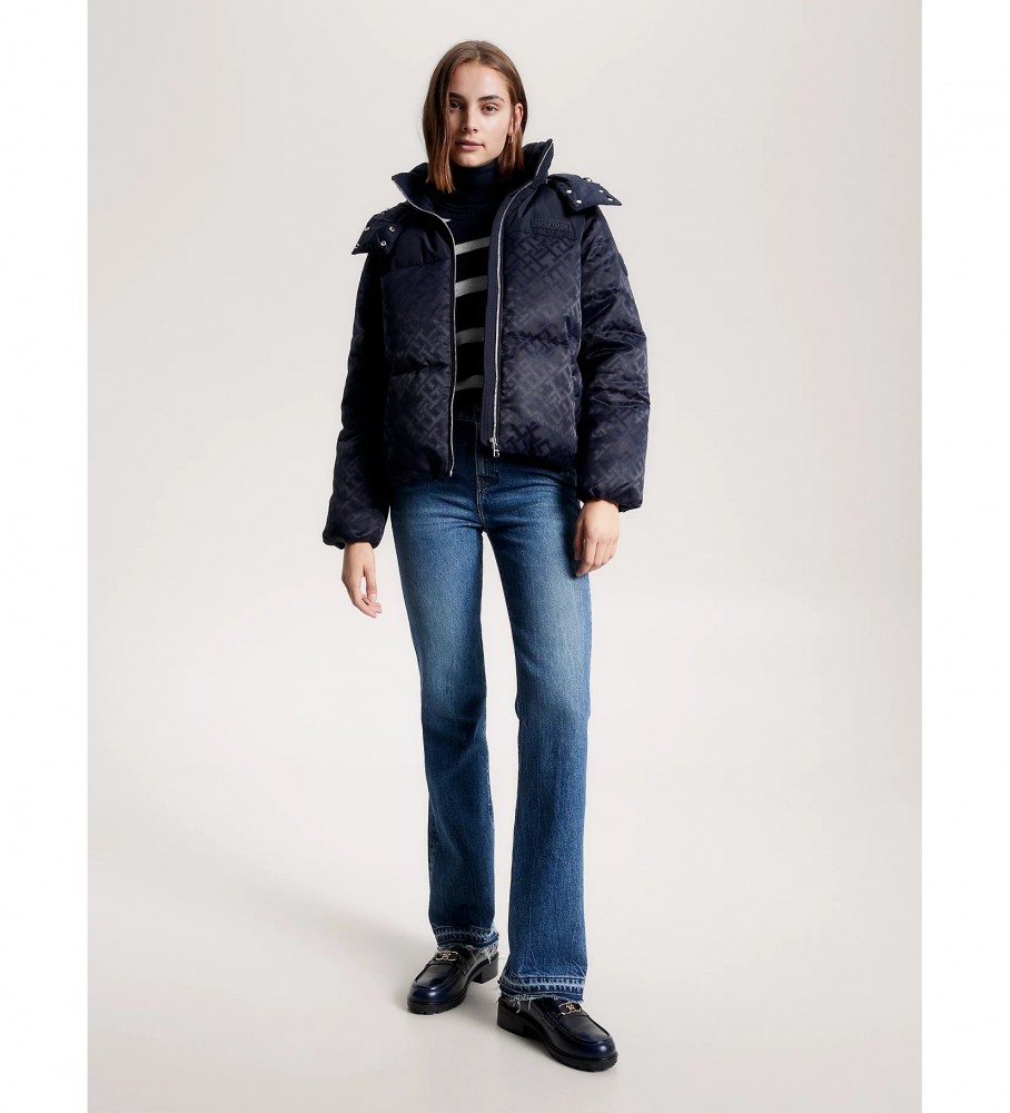 Jaqueta acolchoada Tommy Hilfiger New York com monograma, azul marinho