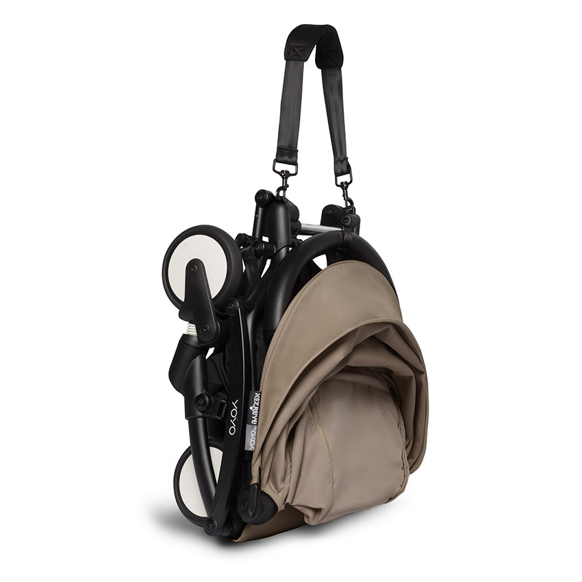 Poussette complète YOYO² nouveau pack 0+ et 6+ châssis blanc - Taupe