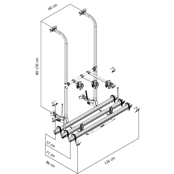 Thule Esse4 CD Fahrradträger für Reisemobile für 3 Fahrräder