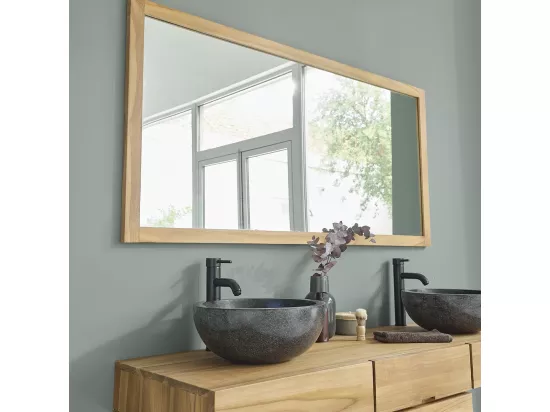 Miroir en teck massif rectangulaire 160 cm