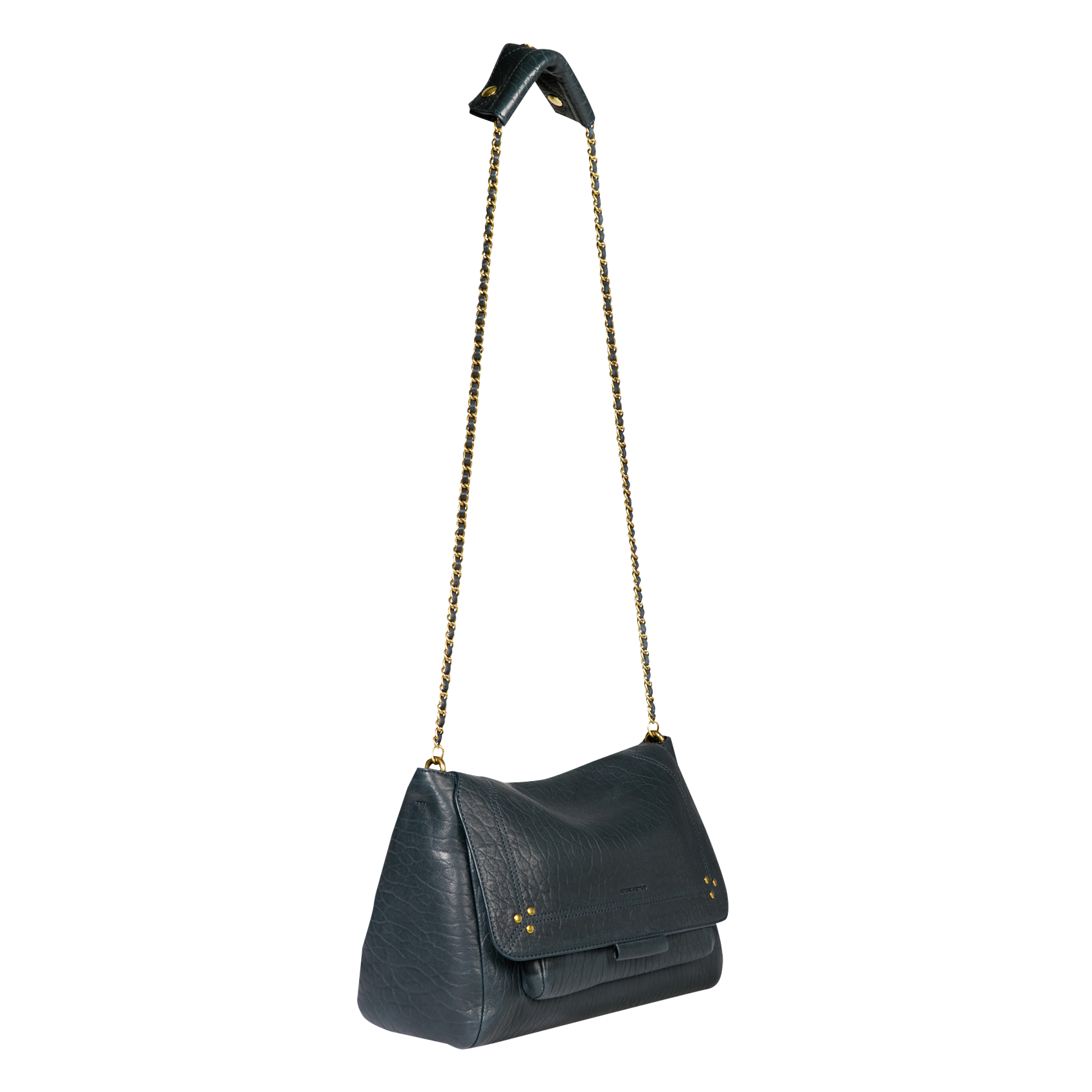 LULU L - Sac bandoulière en cuir | Bleu