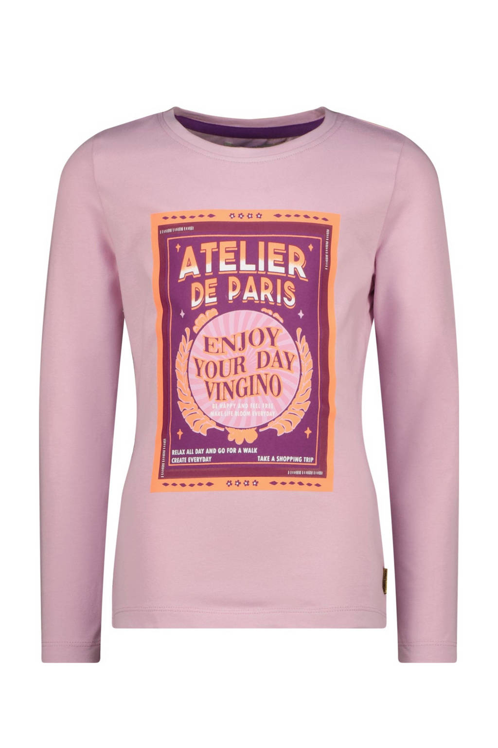 Vingino longsleeve Janneke met printopdruk lila