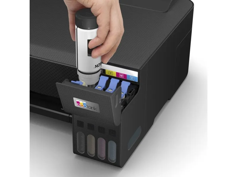 Epson EcoTank L1250 - Printer - farve - blækprinter - kan genopfyldes - A4 - 5760 x 1440 dpi - op til 10 spm (mono) / op til 5 spm (farve) - kapacitet: 100 ark - USB, Wi-Fi - sort
