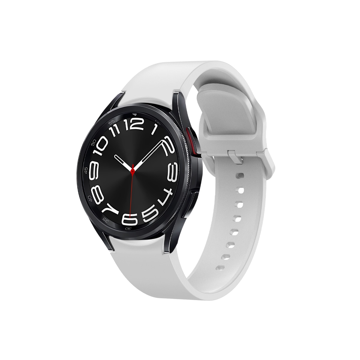 Universell silikon klokkerem i ensfarget for Samsung Galaxy Watch Hvit