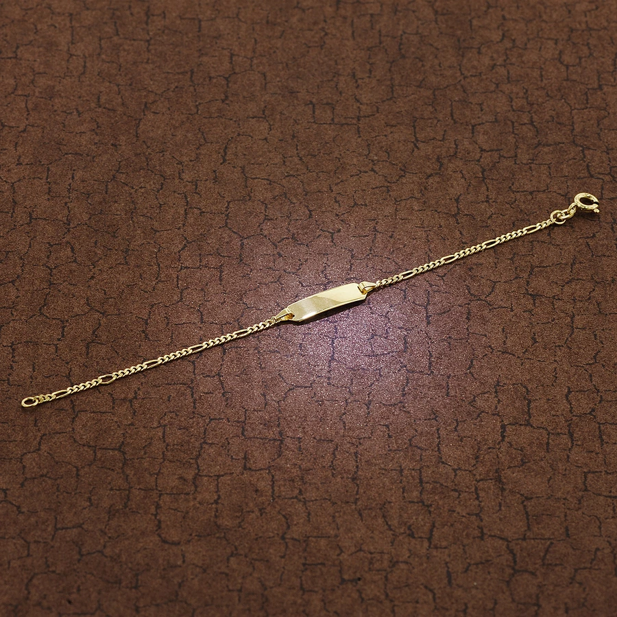 trendor Gravur-Armband für Kinder 333 Gold Armband mit Namen 1412 cm gold