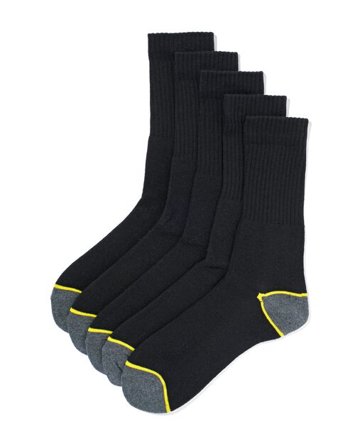 5 paires de chaussettes de travail homme noir