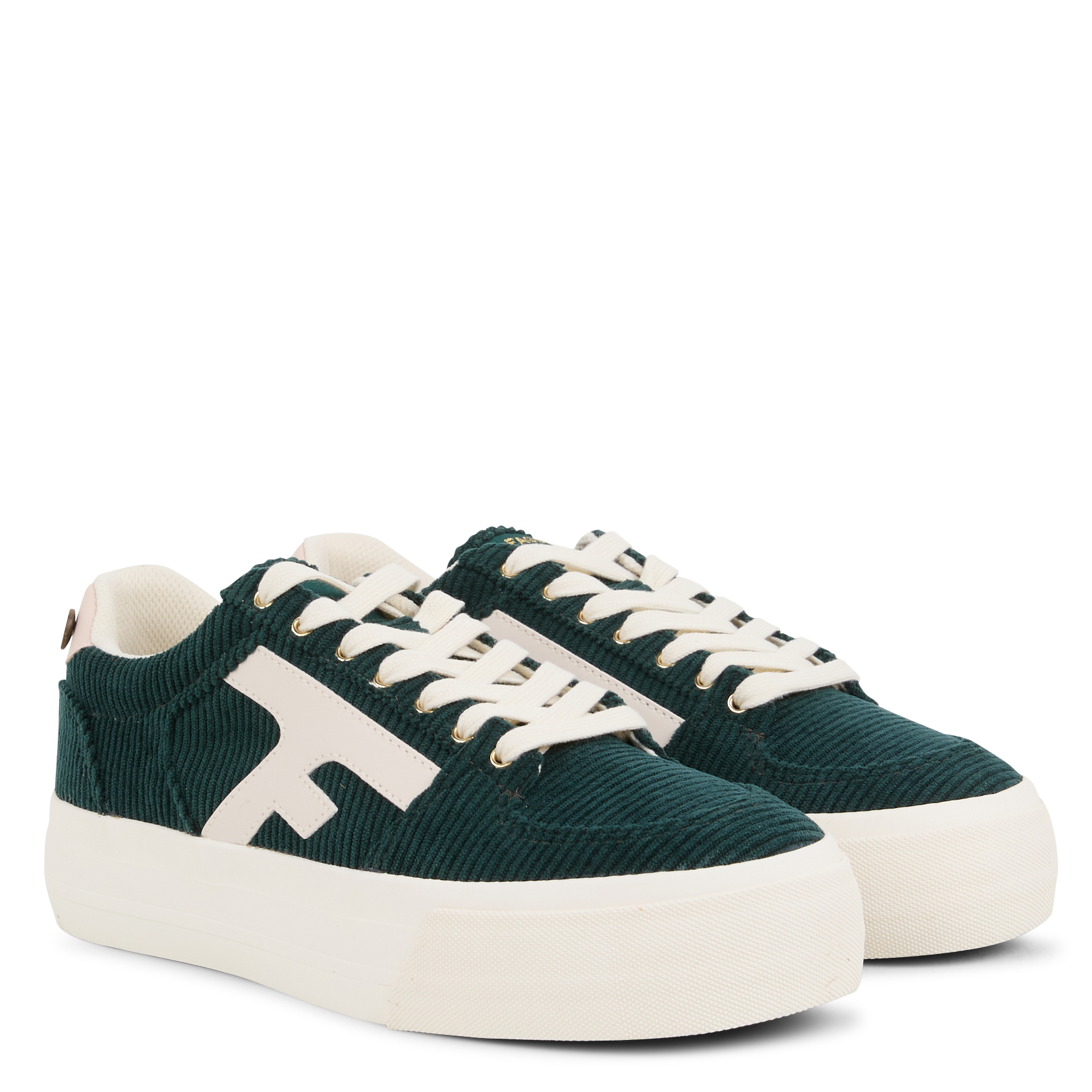 Baskets basses en cuir velours | Vert