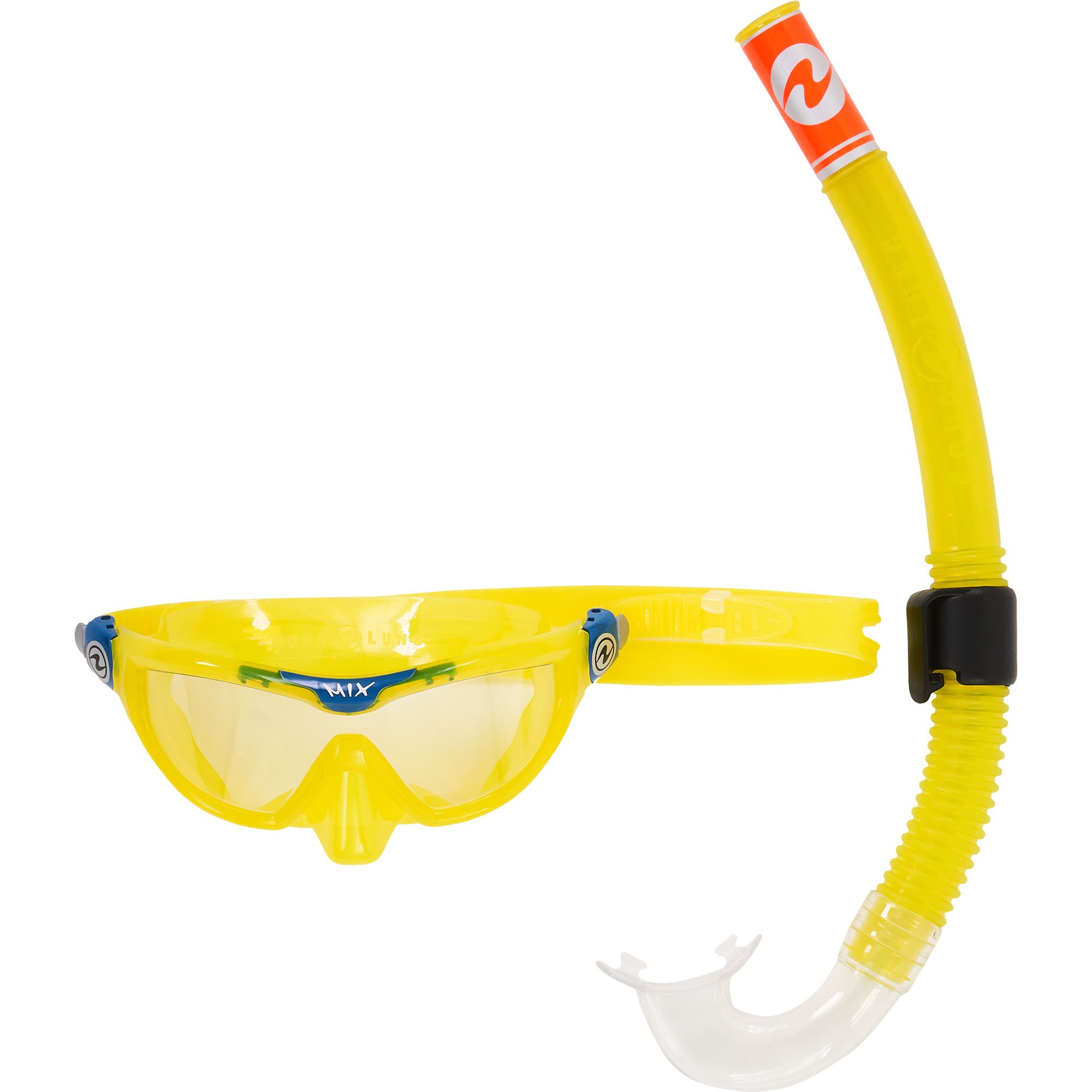 Aqualung Mix Combo Schnorchelset Kinder yellow petrol