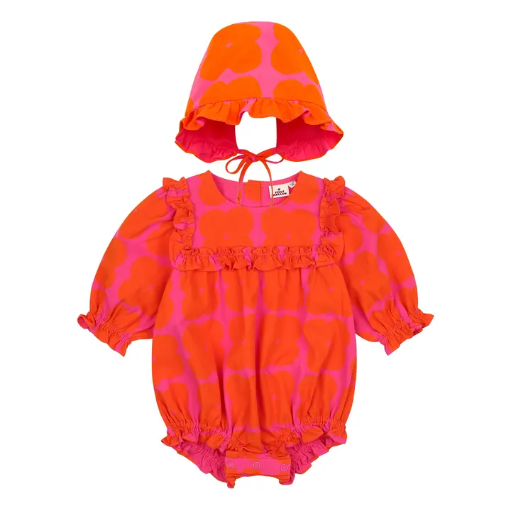 Jelly Mallow Ensemble Barboteuse et Béguin Clover | Rouge