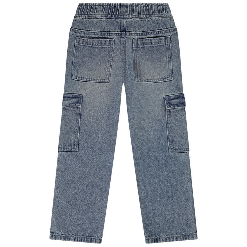 Jean large à poches pour garçon - Bleu