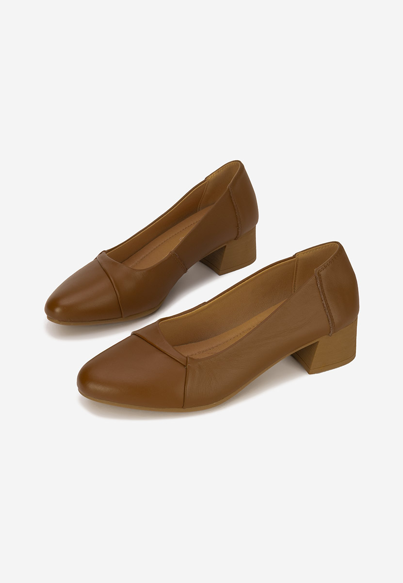 Chaussures femme en cuir chameau Giulieta