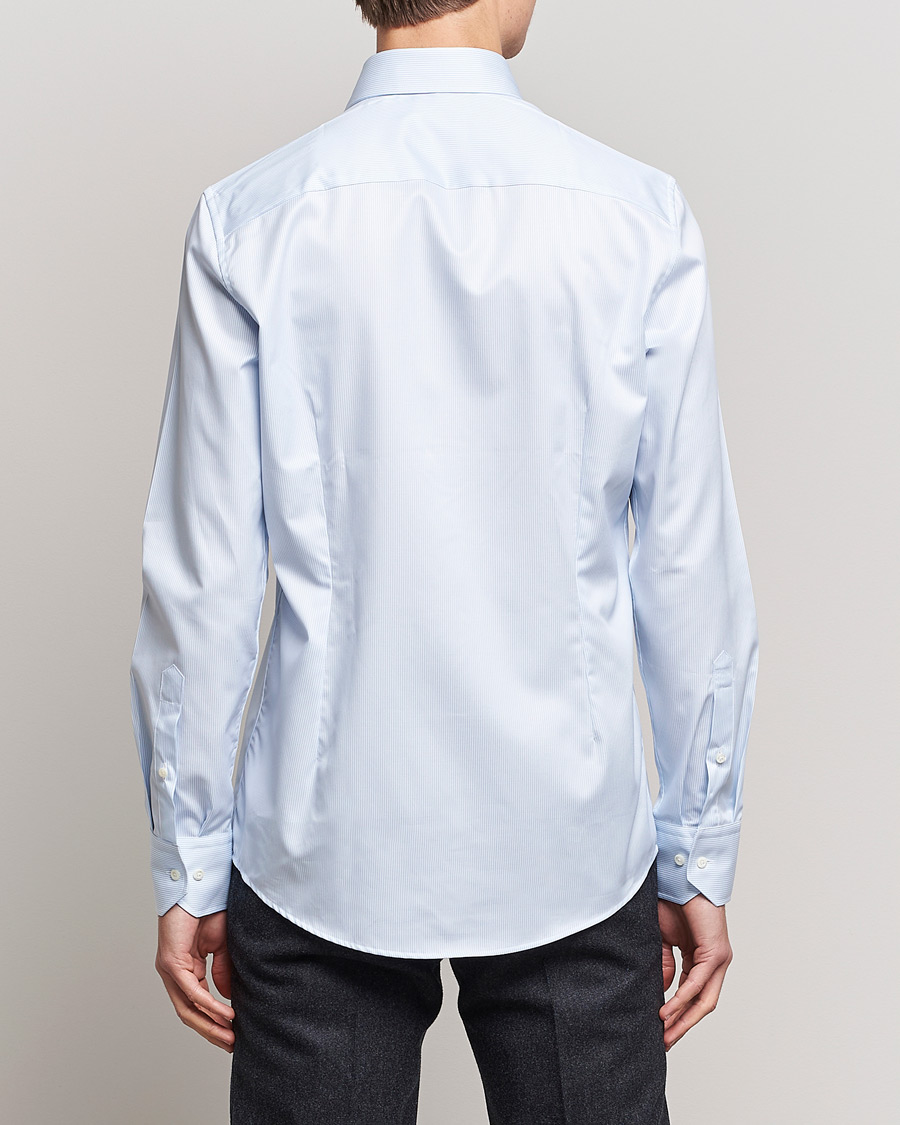 Stenströms Slimline Thin Stripe Shirt White/Blue