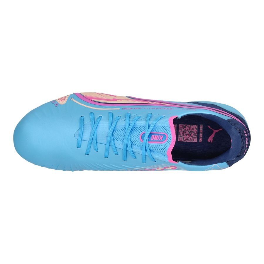 PUMA King Ultimate FG/AG Volume Up - Bleu/Poison Pink/Bleu