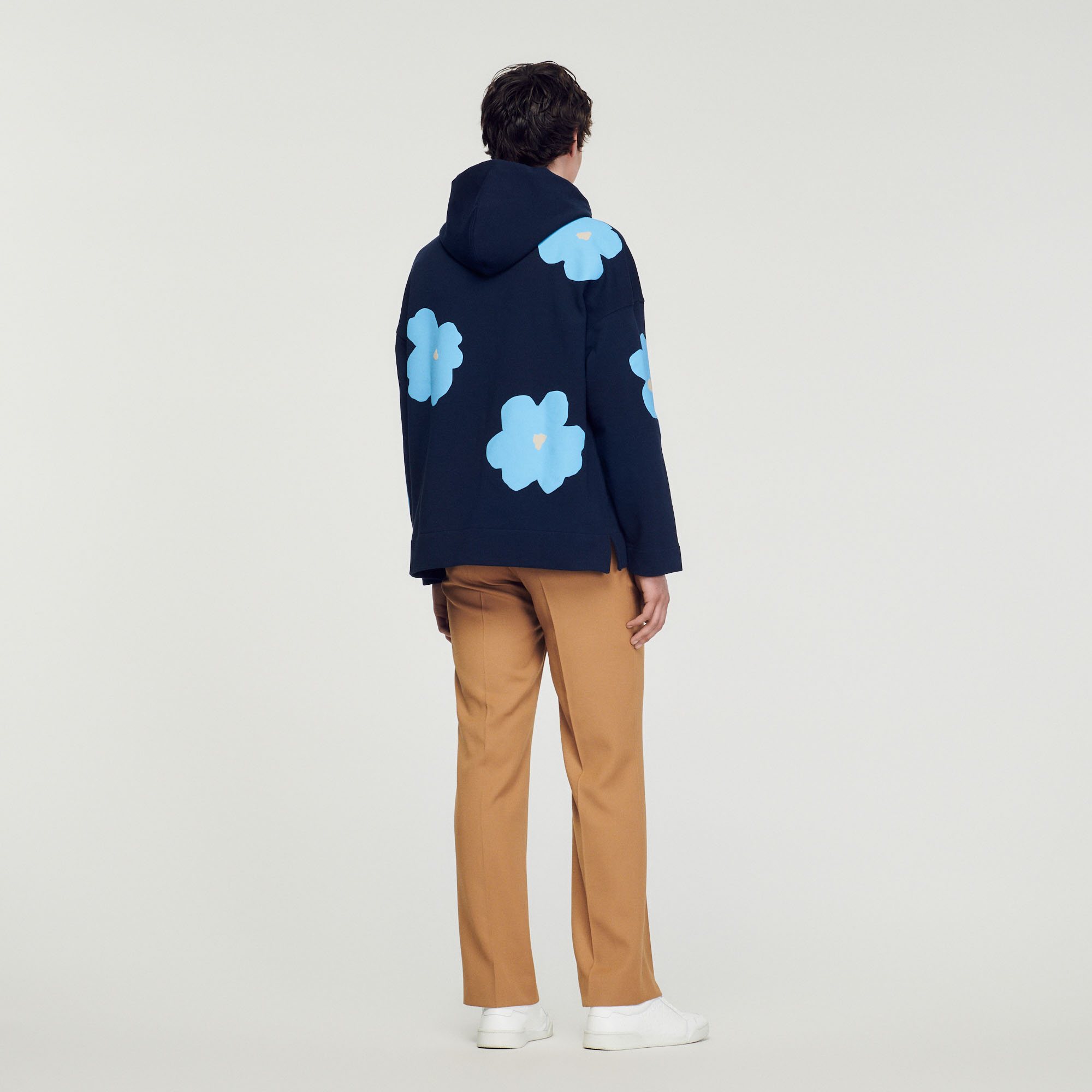 Hoodie motifs fleurs