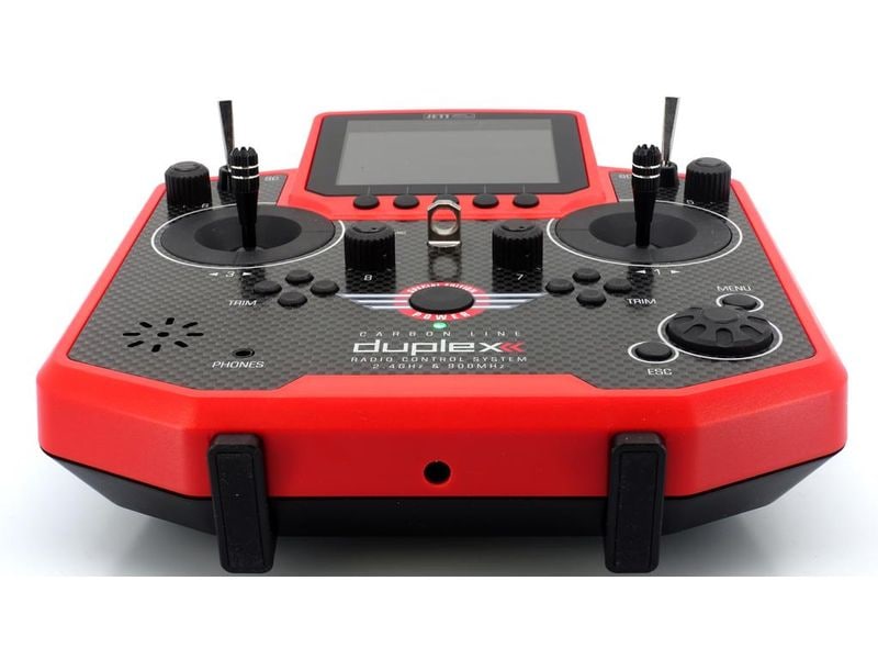 Jeti Fernsteuerung Duplex DS-12 Carbon Red 2023   R9 Empfän Handlicher Jeti Duplex 2.4 GHz Sender in «Special Edition 2023» Ausführung