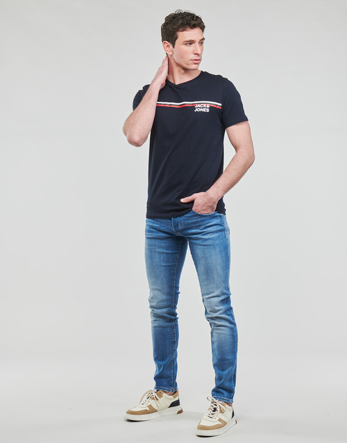 Jack & Jones - JJATLAS TEE SS CREW NECK - Marine
