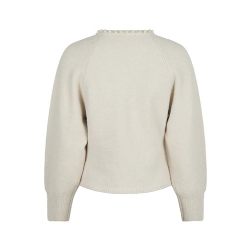 Neo Noir Lilly Pearl Knit Cardigan, Ivory, 42