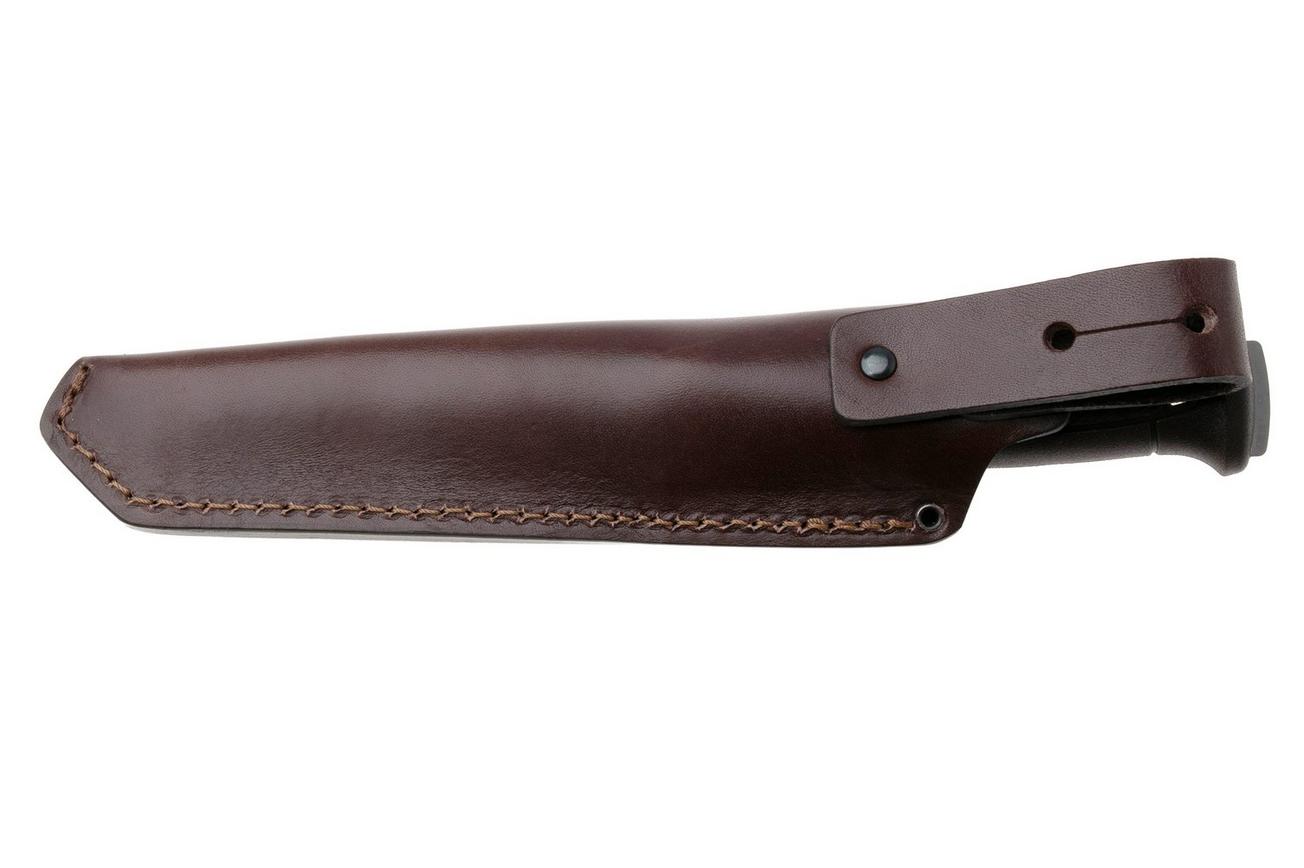Morakniv Garberg Grand (S) 14641 Stainless Steel, Brown Polymer, bushcraftmes, leren foedraal