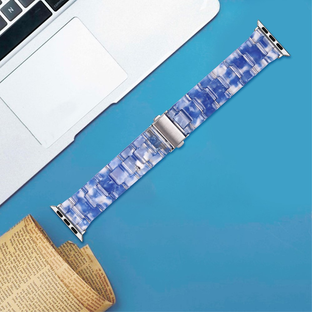 Apple Watch (42/41/40/38 mm) Resin Armband mit Faltschliesse - Dunkelblau