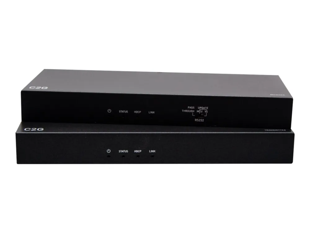 C2G HDMI HDBaseT   3.5mm, USB-B to A, and RS232 over Cat Extender Box Transmitter to Box Receiver - 4K 60Hz - Video/audio/USB/seriel forlænger - sender - HDMI, HDBaseT 2.0 - over CAT 5e/6/6a/7 - op til 70 m