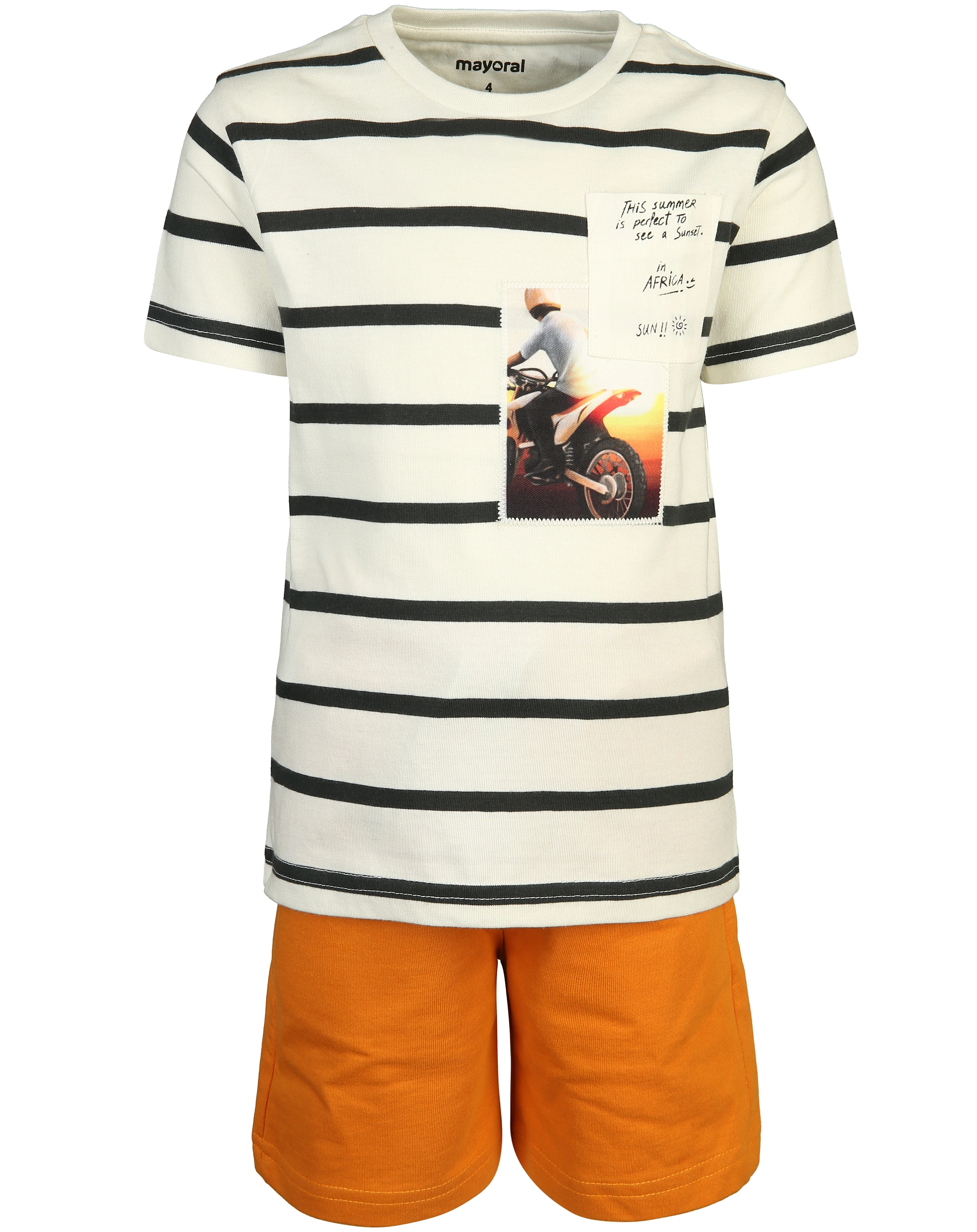 T-Shirt STRIPES 2-teilig in orange