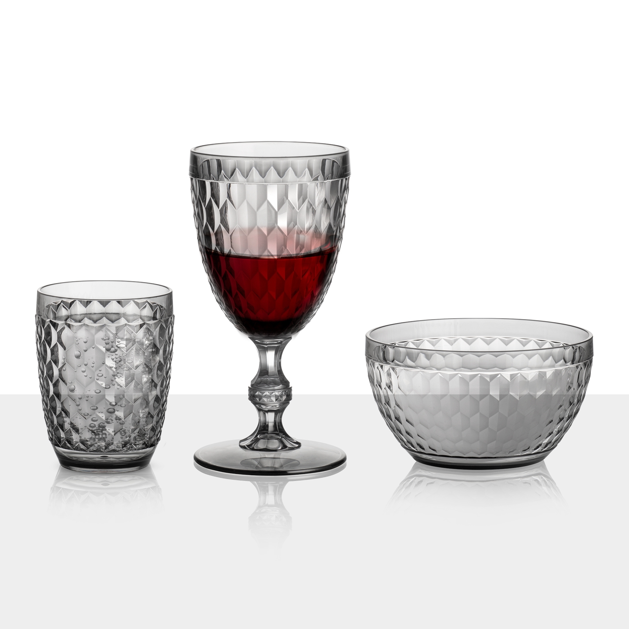 Brunner 2er-Set Weingläser 400 ml Coralux Grau