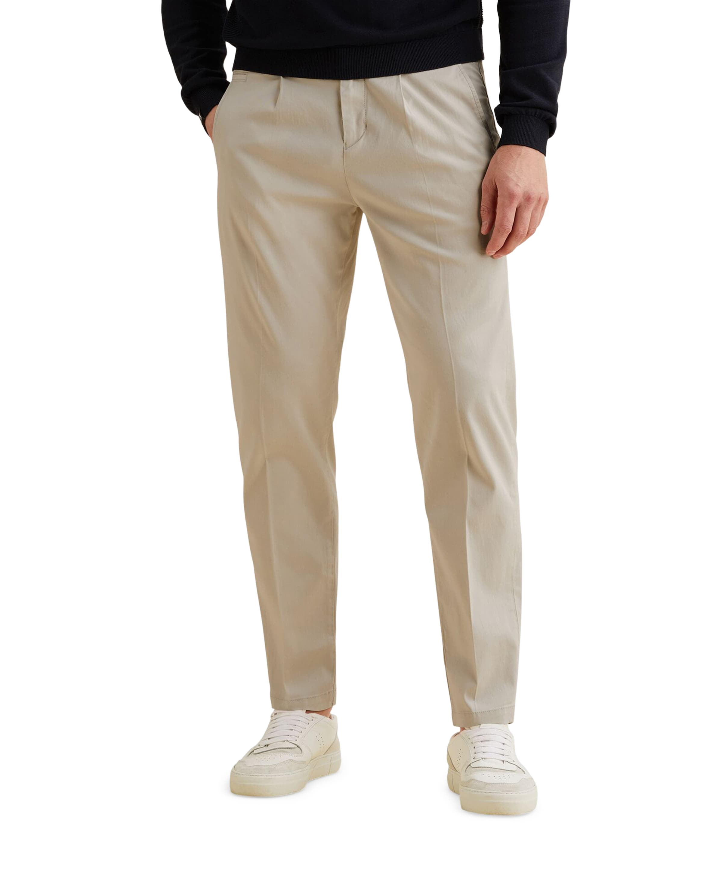Vanguard V35 RELAXED CHINO SOFT STRETCH TENCEL heren broek beige