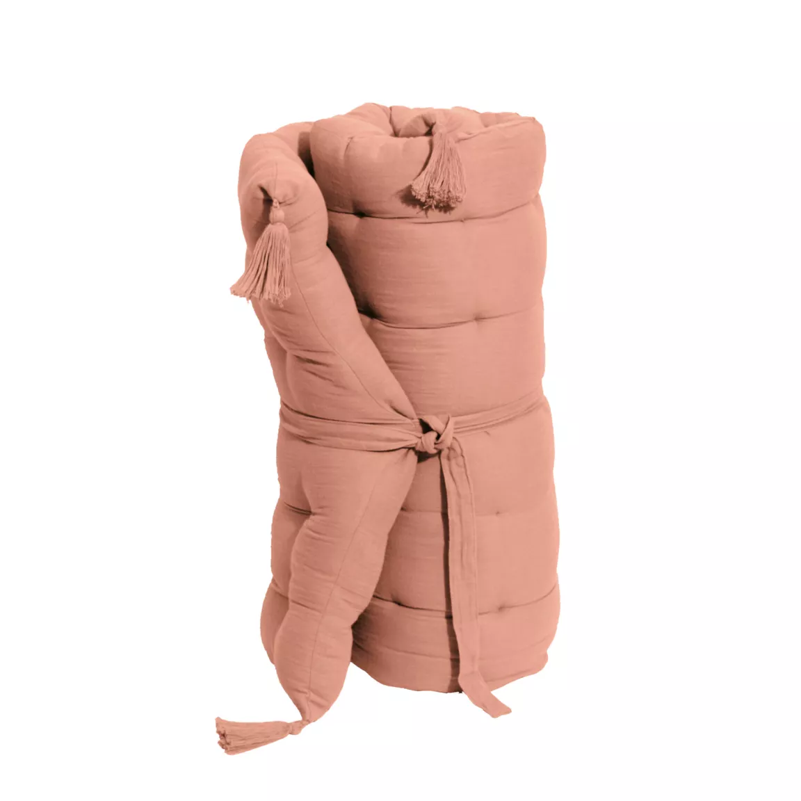 Matelas de sol gaze de coton (60 x 120 cm) Gaïa Rose pêche